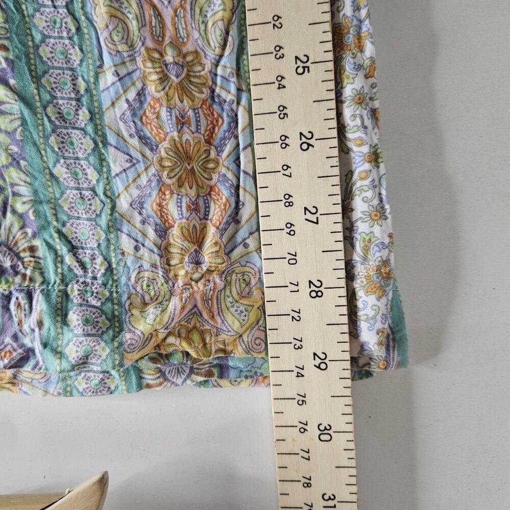 Victoria Secret Lounge Pants Womens Size XS Paisley Print Elastic Waist Wide - Picture 4 of 6